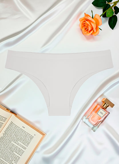 Calcinha Tanga Sem Costura em Branco – Doce Malícia