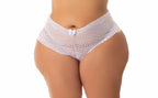 Calesson Rendado Cintura Alta Plus Size em azul-Marinho – Doce Malícia
