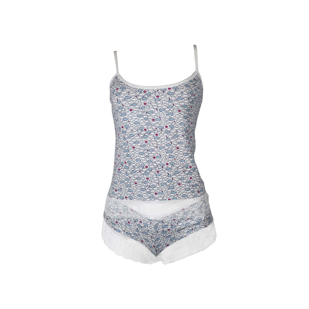 Camisete em algodão estampado em Branco – Doce Malícia