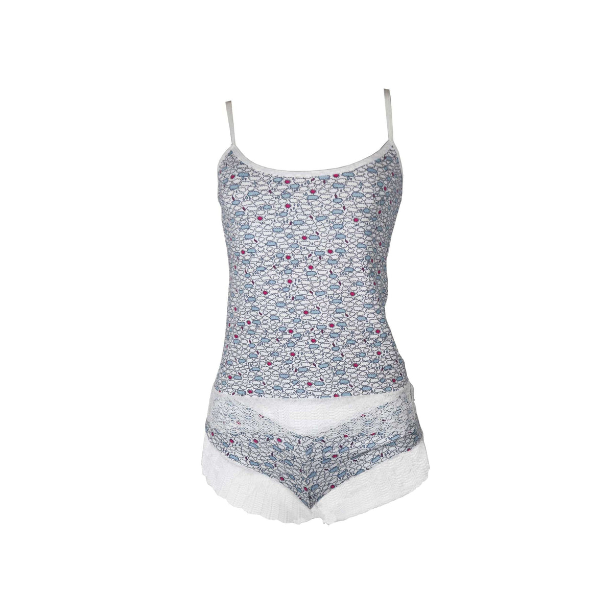 Camisete em algodão estampado em Branco – Doce Malícia
