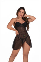 Camisola de Bojo em Tule em Branco – Doce Malícia