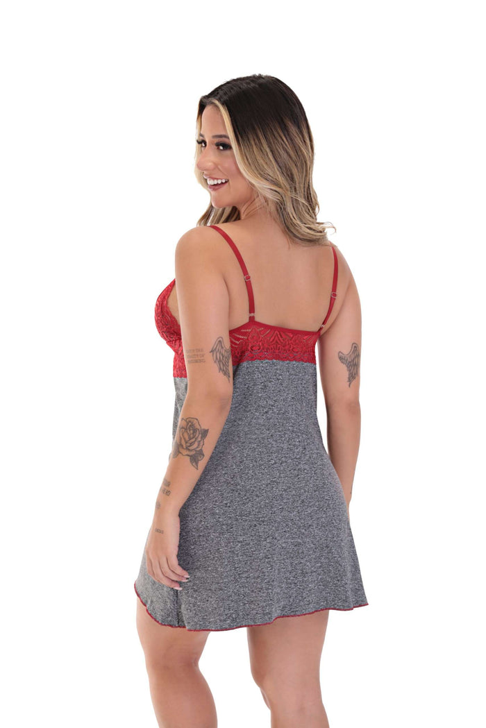 Camisola em mescla com renda – Doce Malícia — Doce Malícia