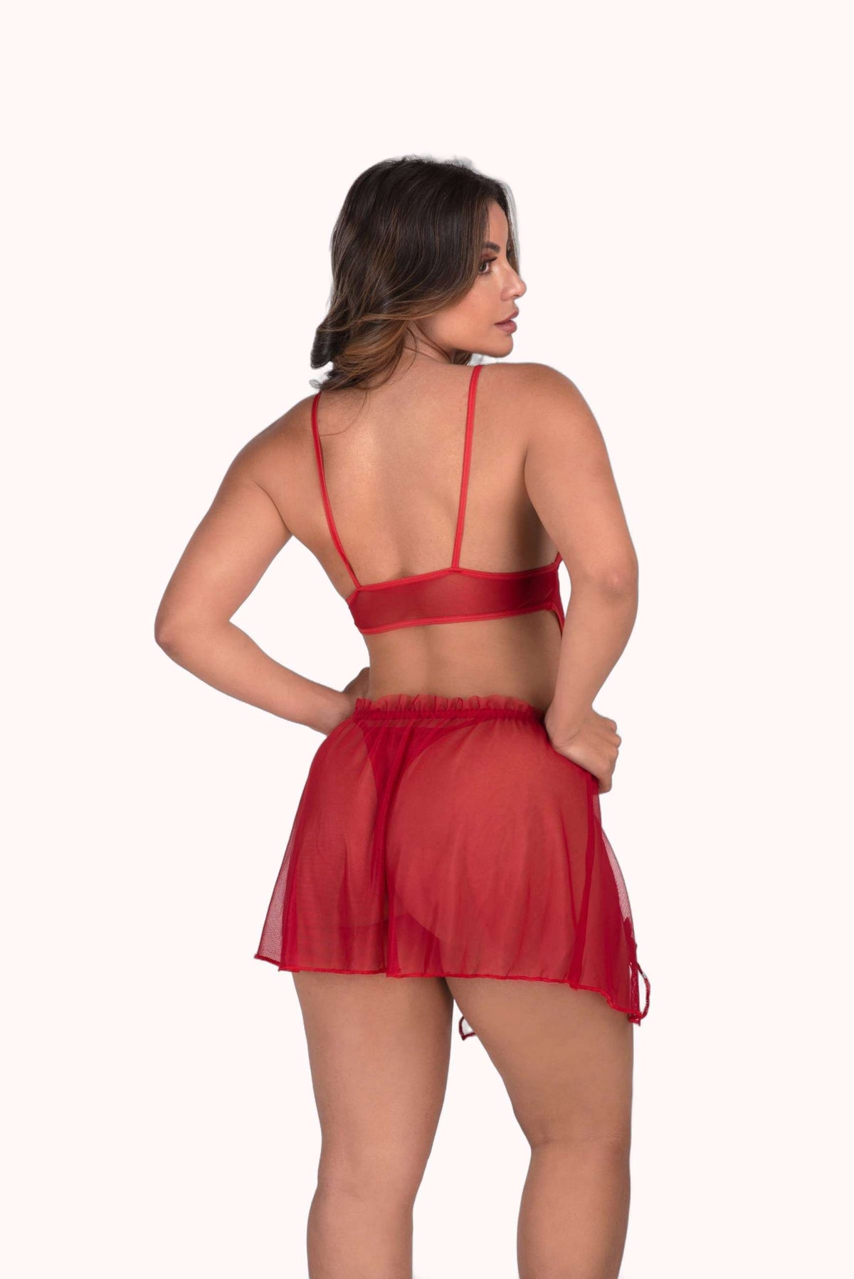 Camisola em tule com calcinha – Doce Malícia