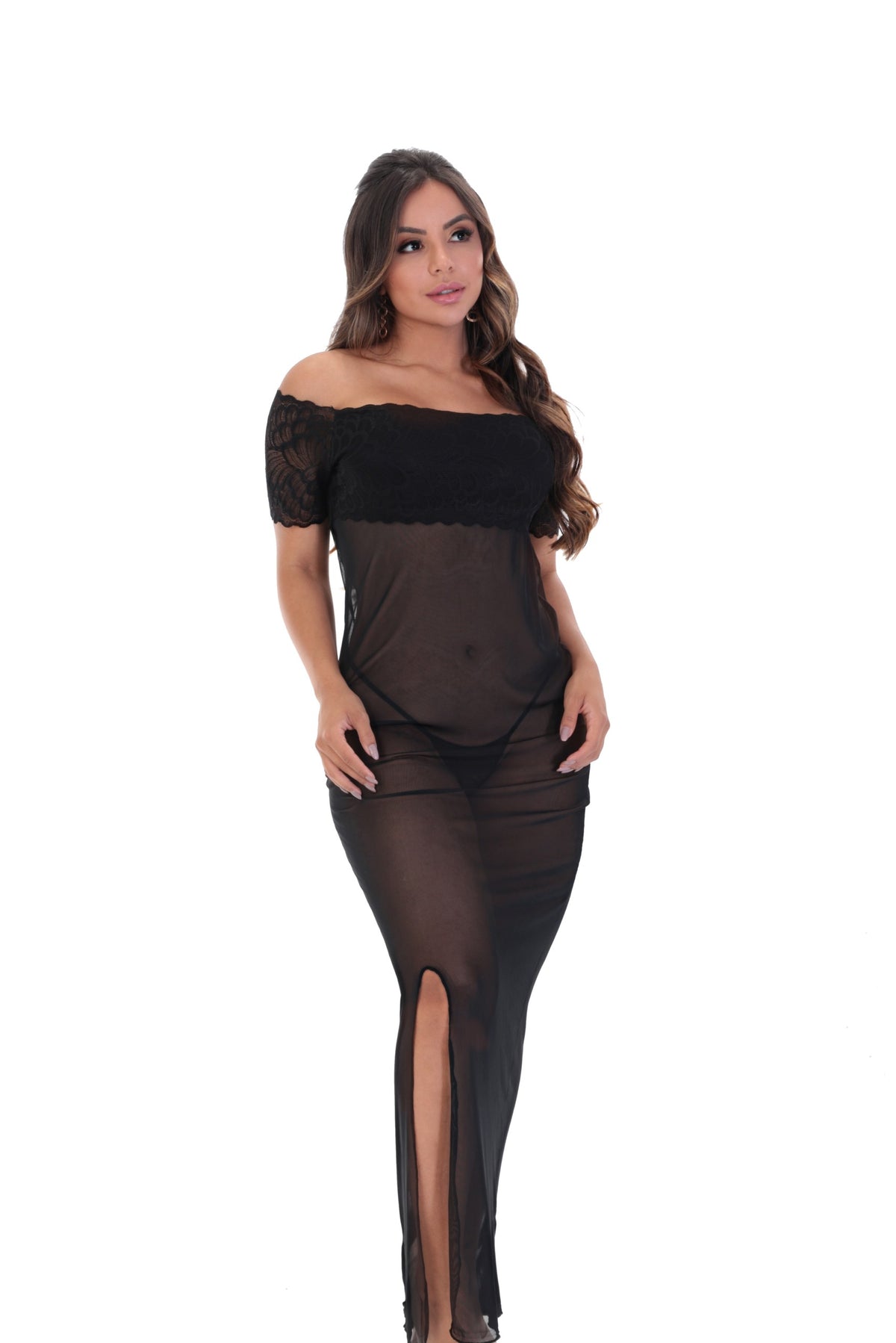 Camisola longa em tule em Branco – Doce Malícia