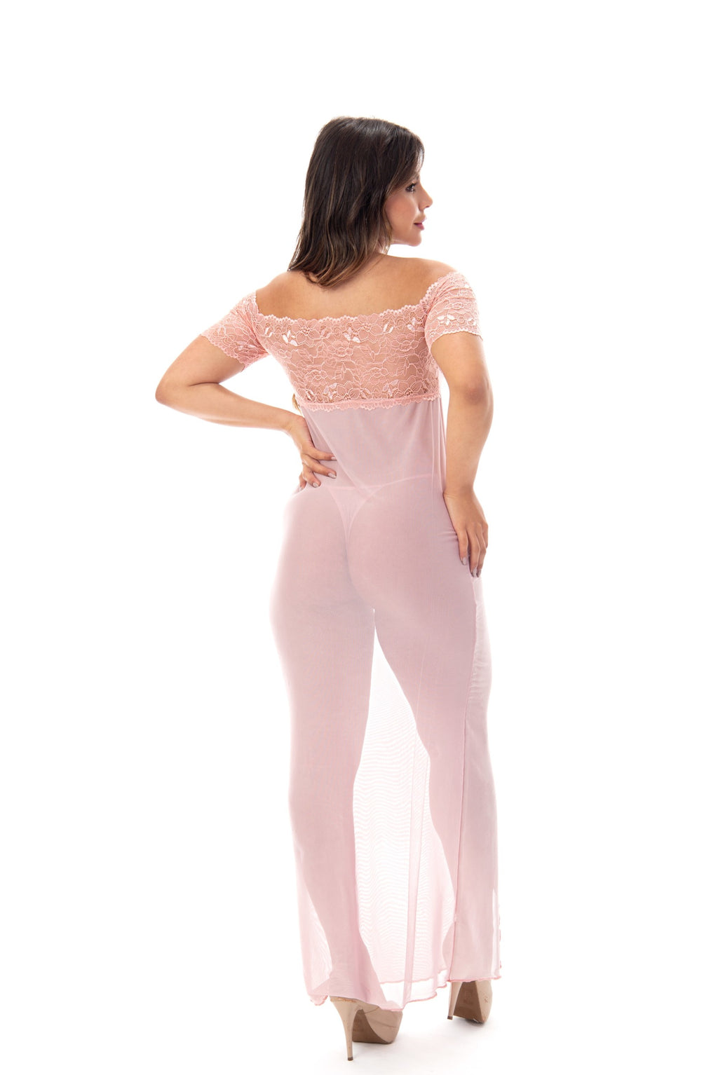 Camisola longa em tule em Branco – Doce Malícia
