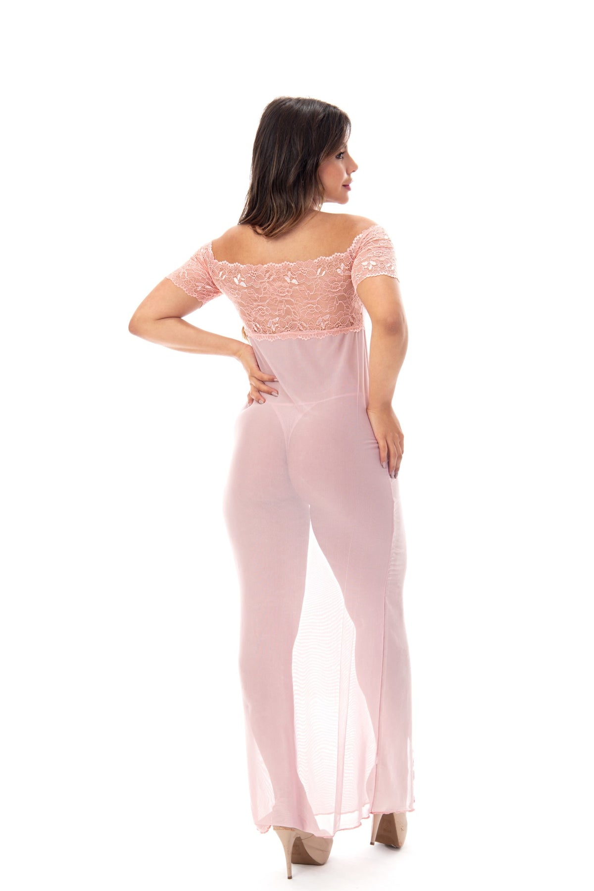 Camisola longa em tule em Branco – Doce Malícia