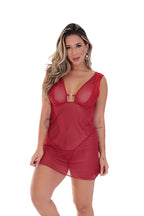 Camisola sensual com calcinha em Branco – Doce Malícia