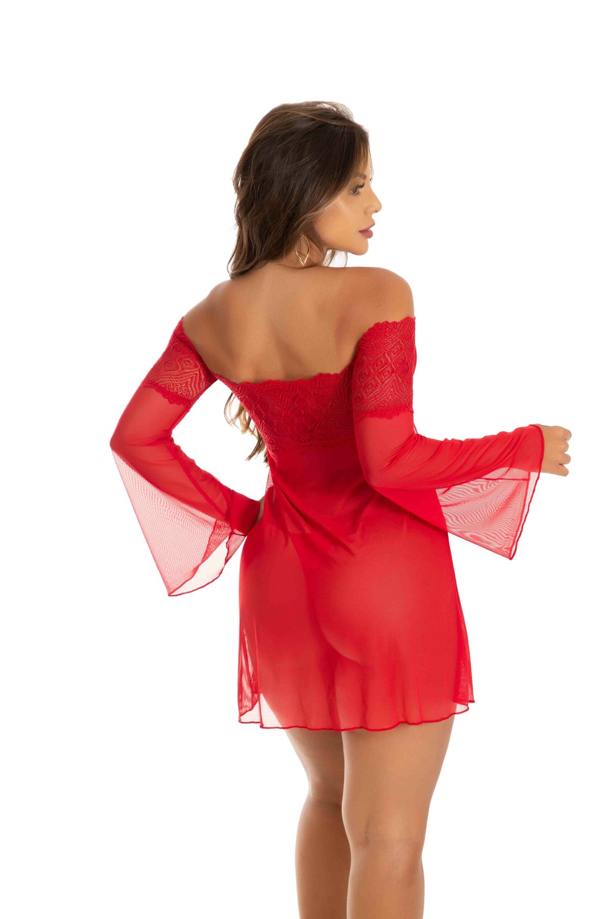 Camisola em Renda com Bojo em Branco – Doce Malícia