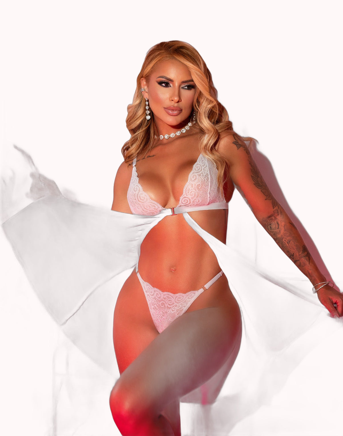 Camisola Sensual de Tule com Abertura – Doce Malícia