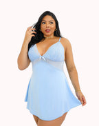 Camisola Bailarina Costa Nua com Calcinha Plus Size – Doce Malícia