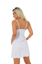 Camisola com renda no busto em Branco – Doce Malícia