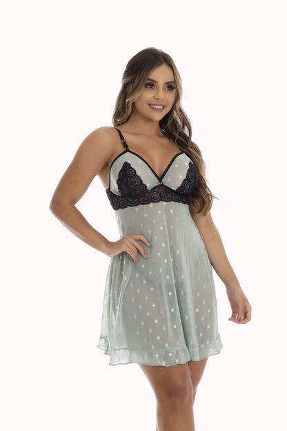 Camisola de Renda com Tule – Doce Malícia