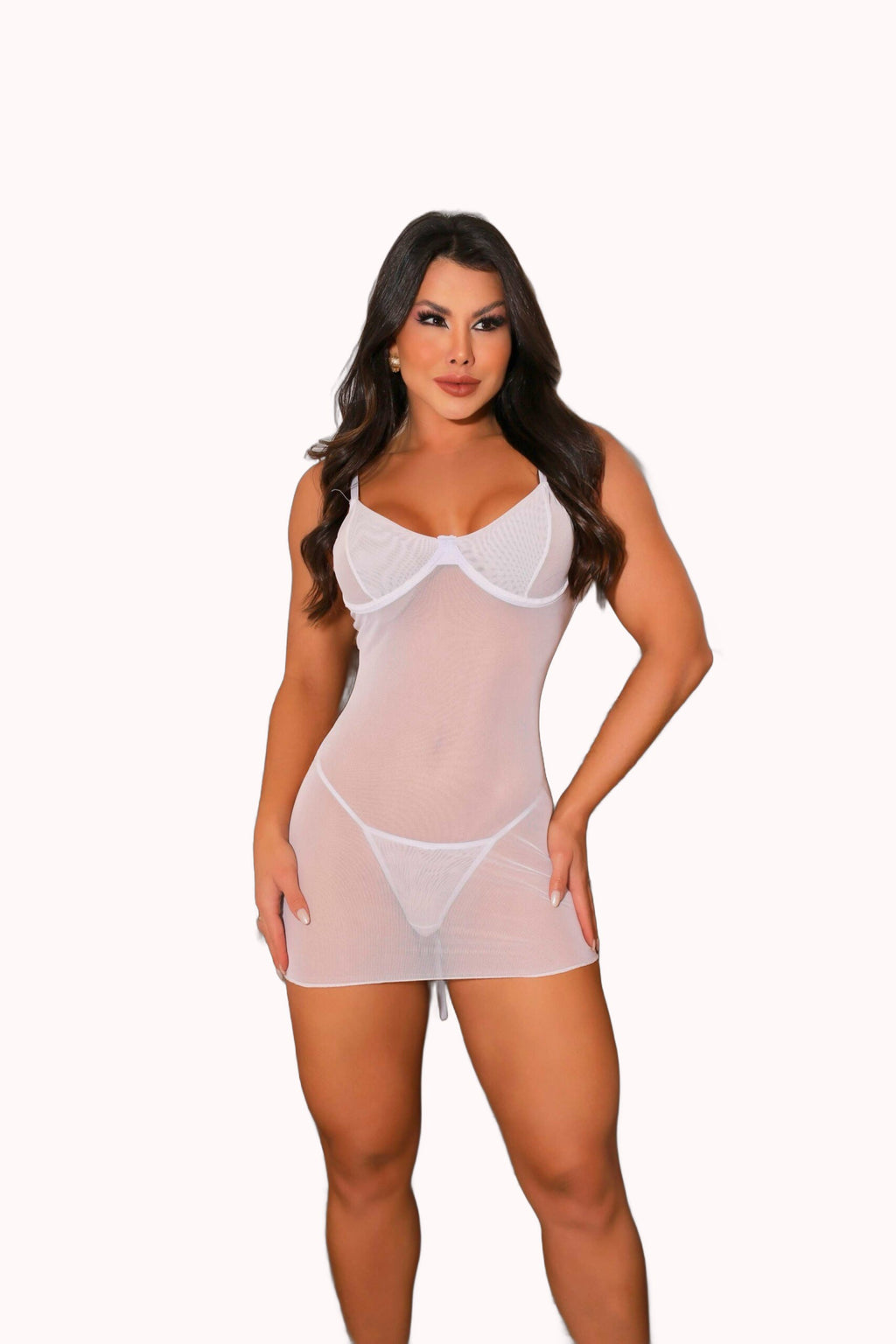 Camisola Sensual em Tule Trançada nas Costas – Doce Malícia