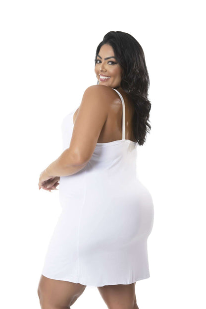 Camisola em microfibra rendada em azul – Doce Malícia