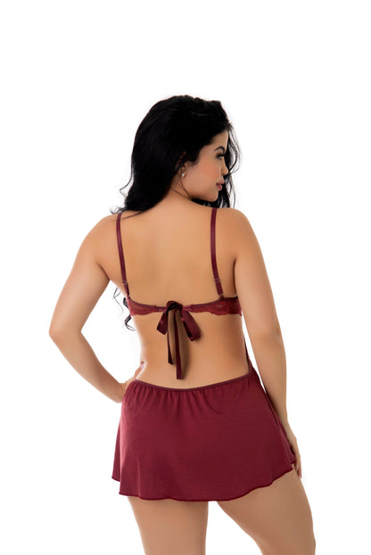 Camisola em Microfibra Aberta nas Costas em Branco – Doce Malícia