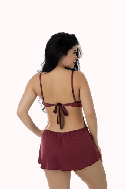 Camisola em Microfibra Aberta nas Costas
