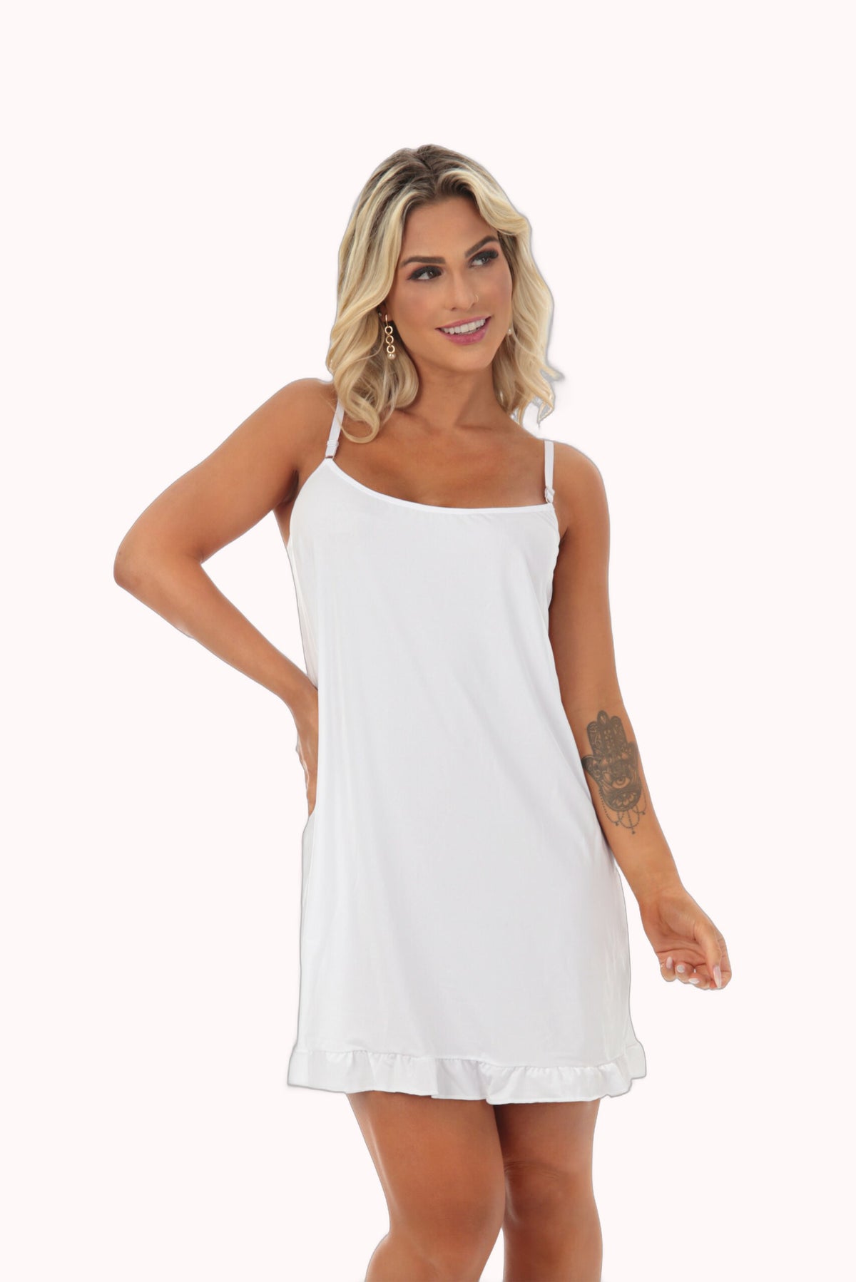 Camisola em microfibra com babado – Doce Malícia