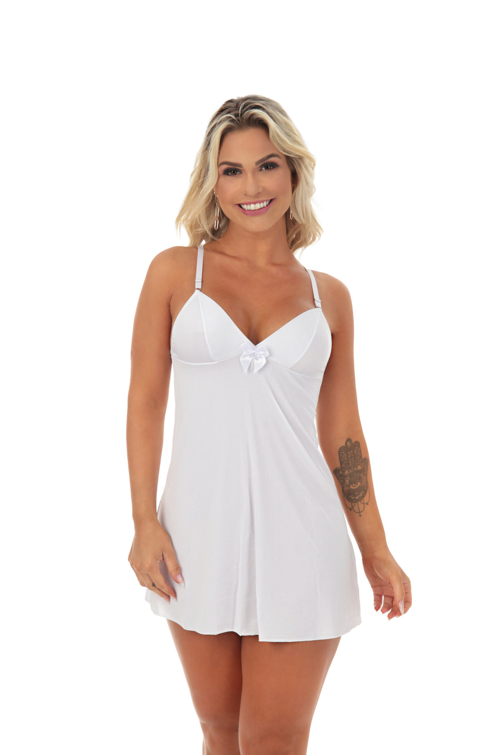 Camisola em microfibra lisa em cores sortidas – Doce Malícia