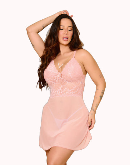 Camisola em tule com pérolas – Doce Malícia