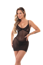 Camisola Sensual em Tule Trançada em Branco – Doce Malícia
