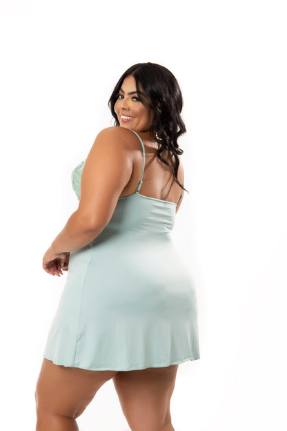 Camisola Plus Size em Branco – Doce Malícia