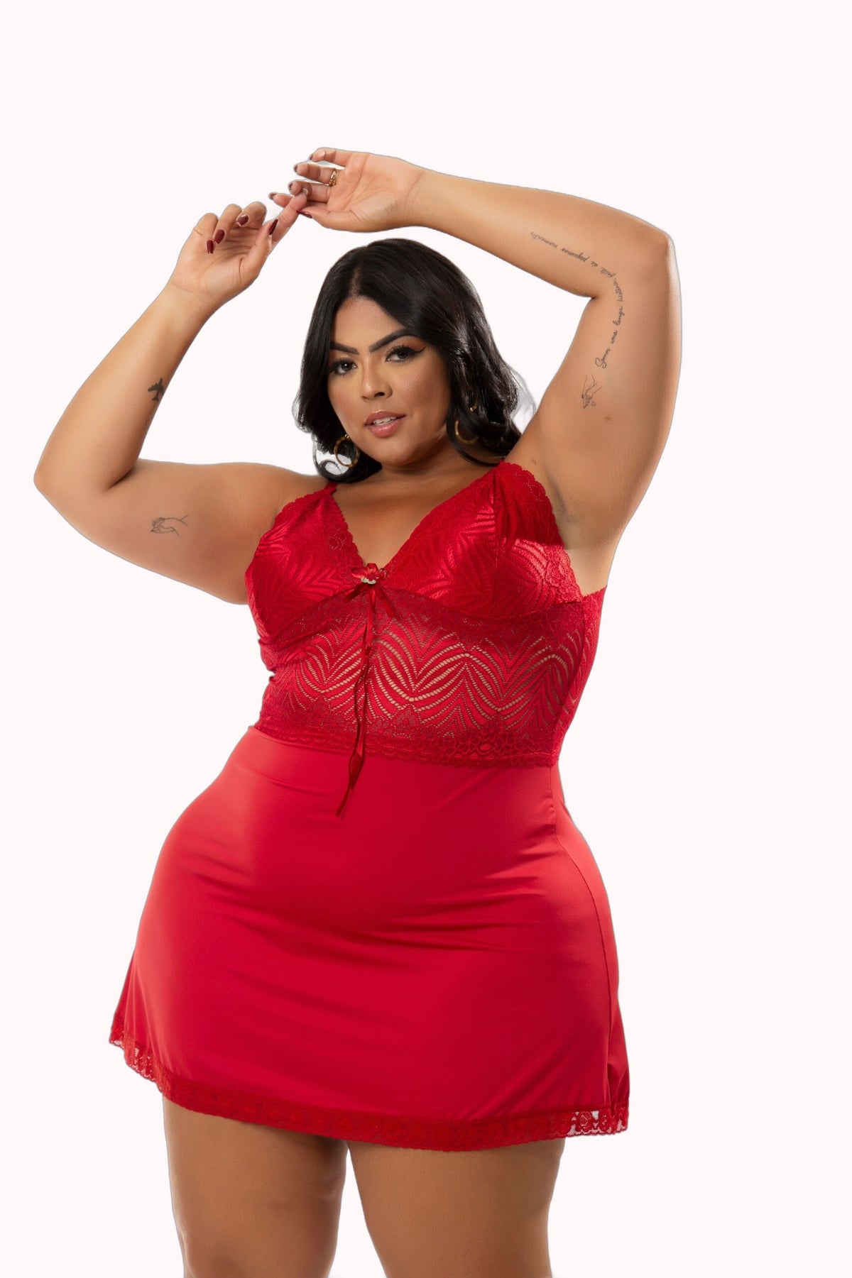 Camisola plus size em microfibra – Doce Malícia