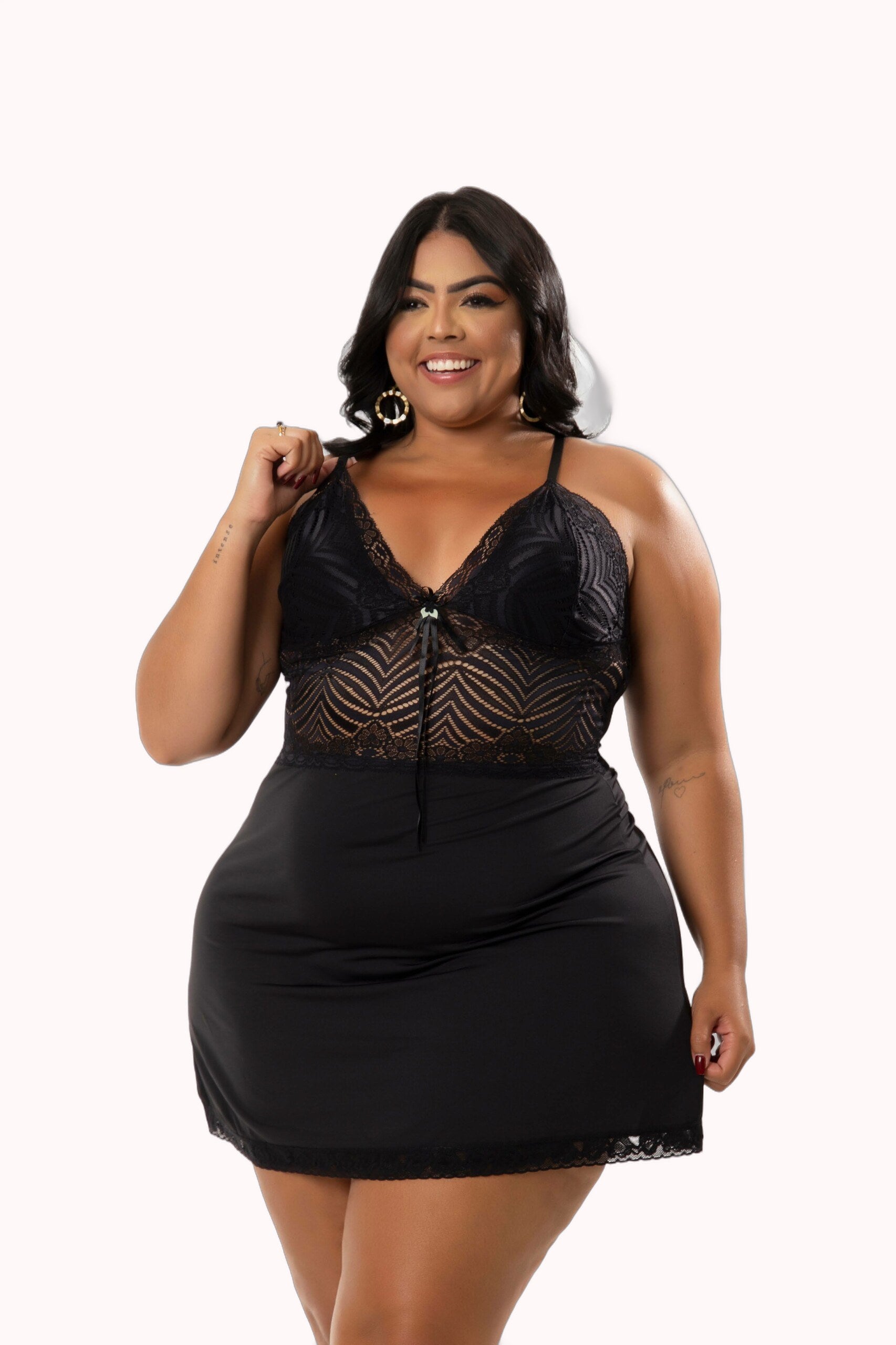 Camisola plus size em microfibra – Doce Malícia