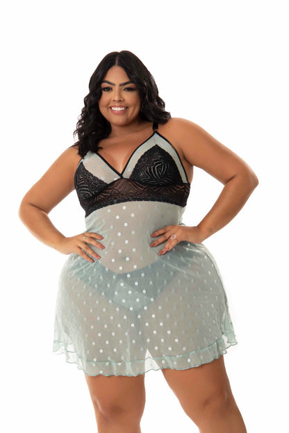 Camisola Plus Size em Branco – Doce Malícia