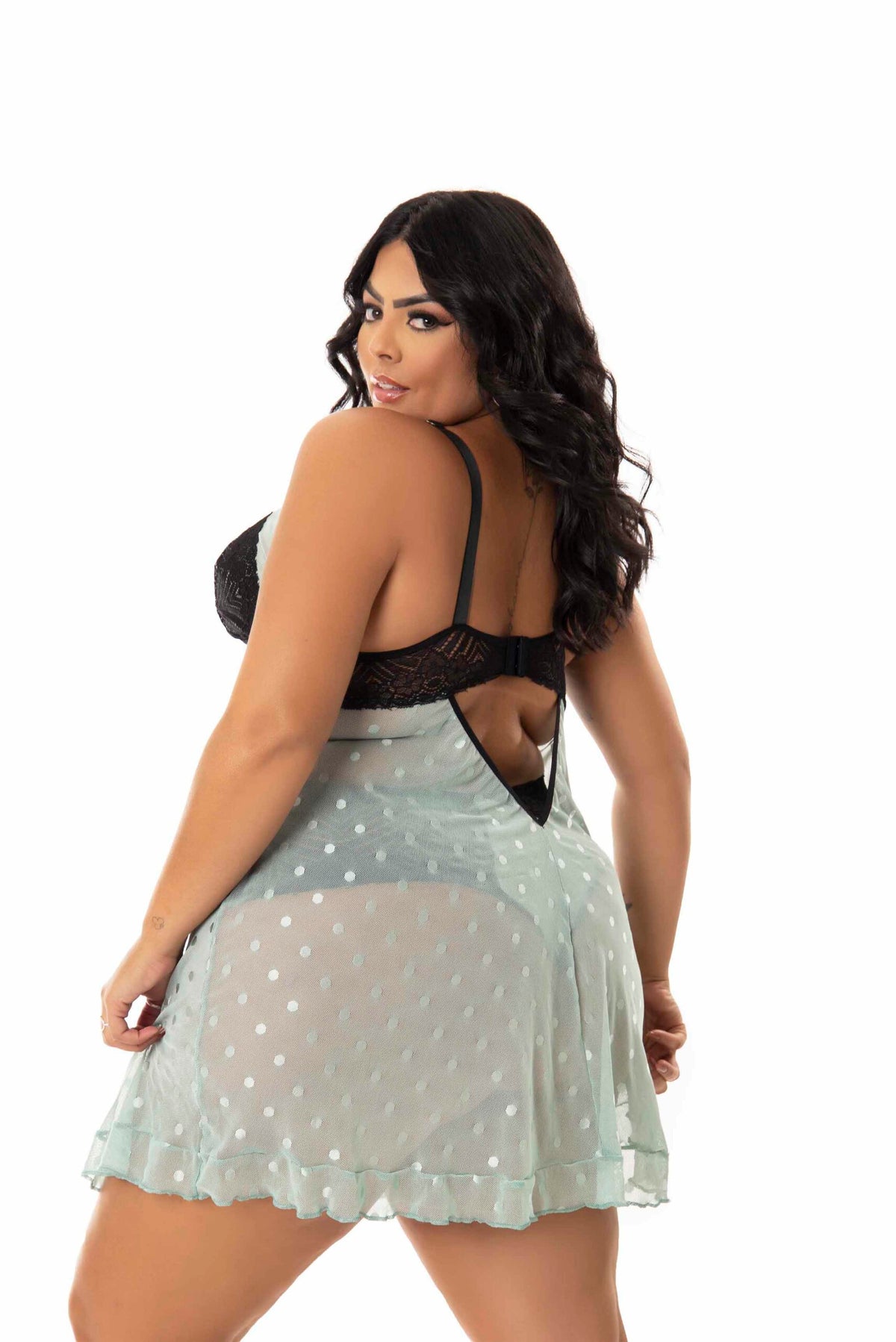 Camisola Plus Size em Branco – Doce Malícia