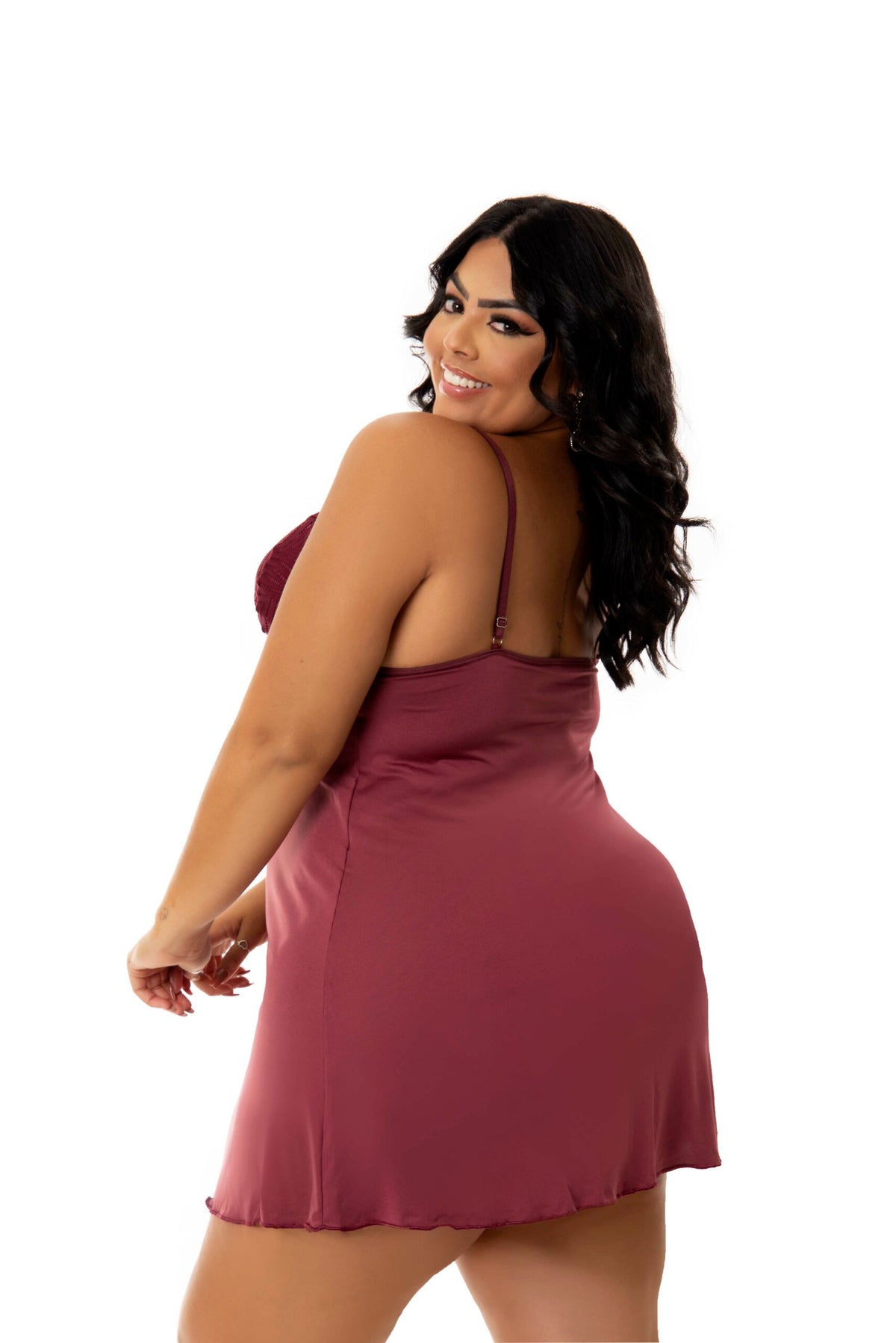 Camisola Plus Size em Branco – Doce Malícia