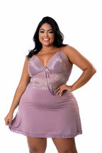 Camisola plus size em microfibra em Branco – Doce Malícia