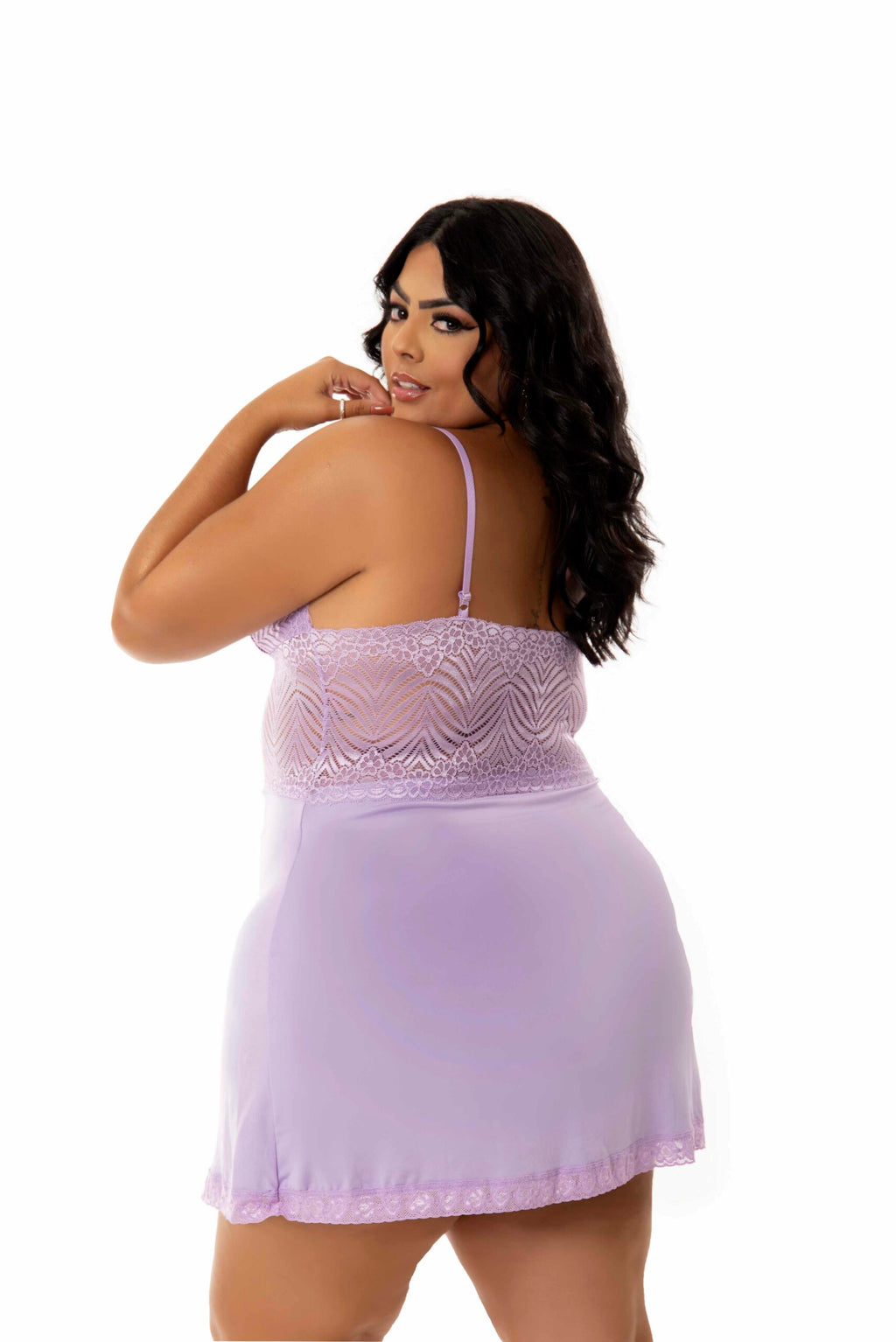 Camisola plus size em microfibra em Branco – Doce Malícia