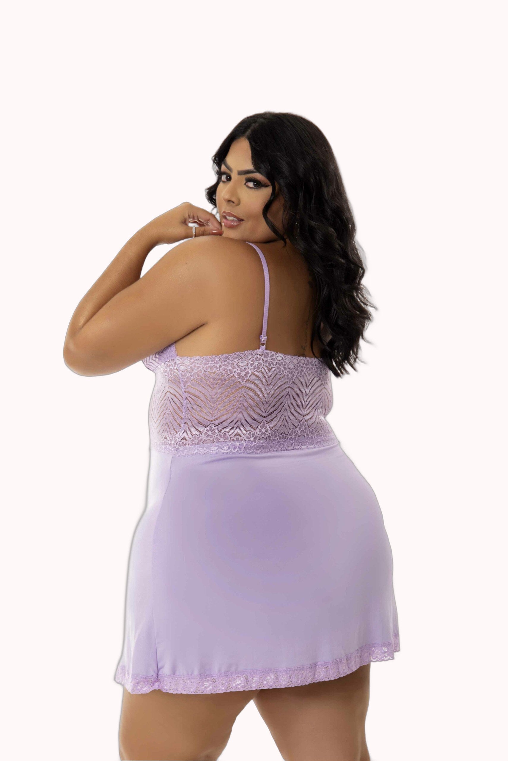 Camisola plus size em microfibra – Doce Malícia
