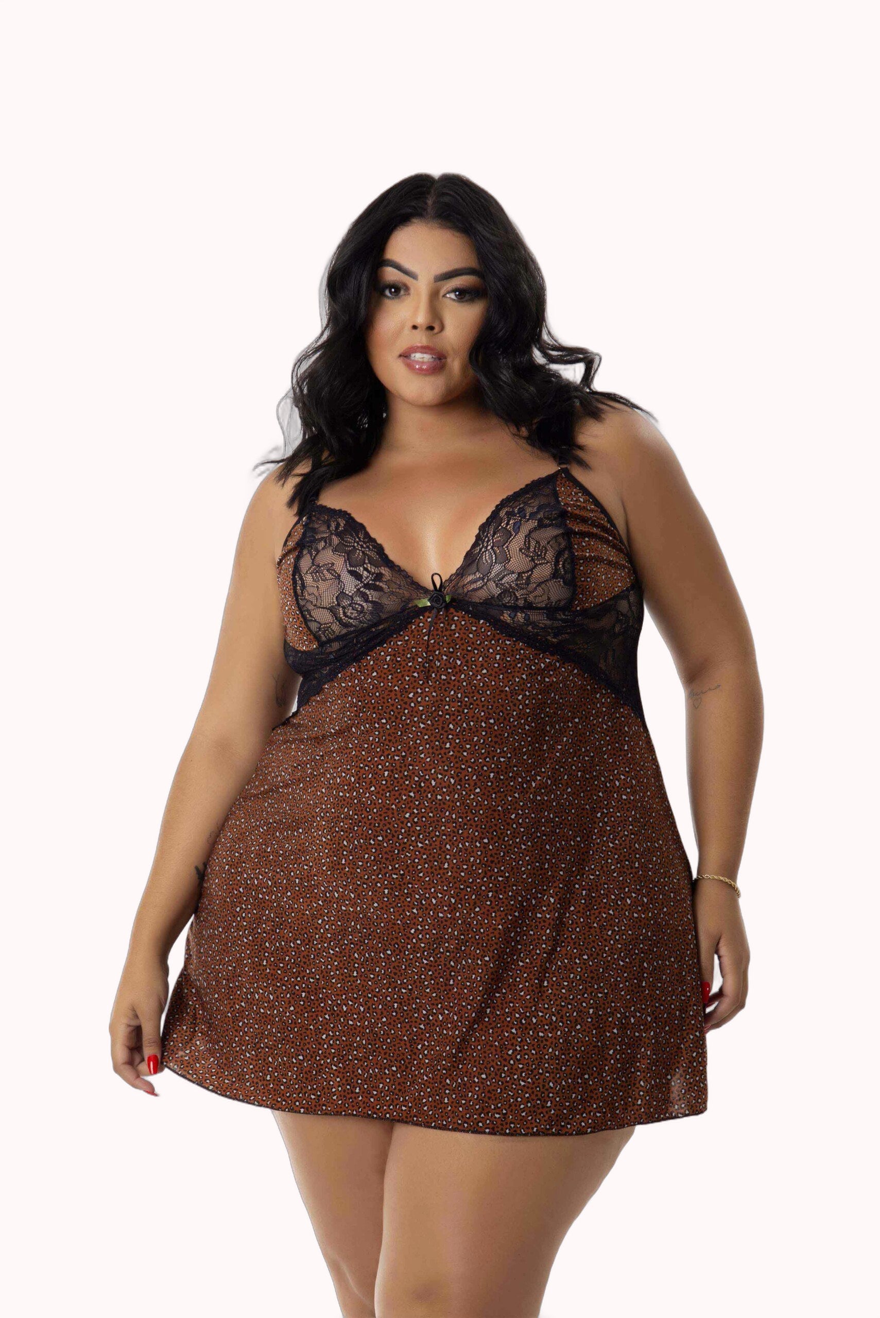 Camisola Plus Size em Liganete – Doce Malícia
