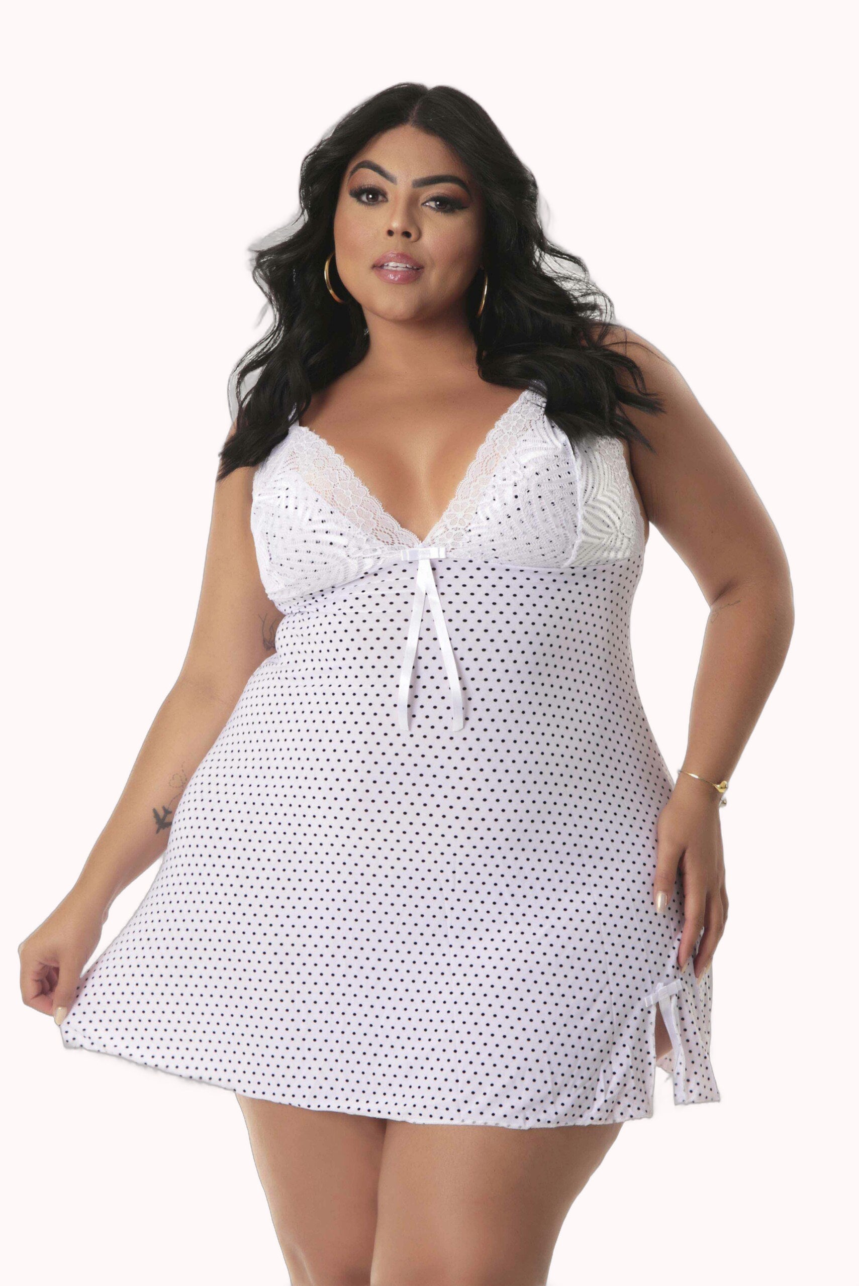 Camisola plus size em liganete – Doce Malícia