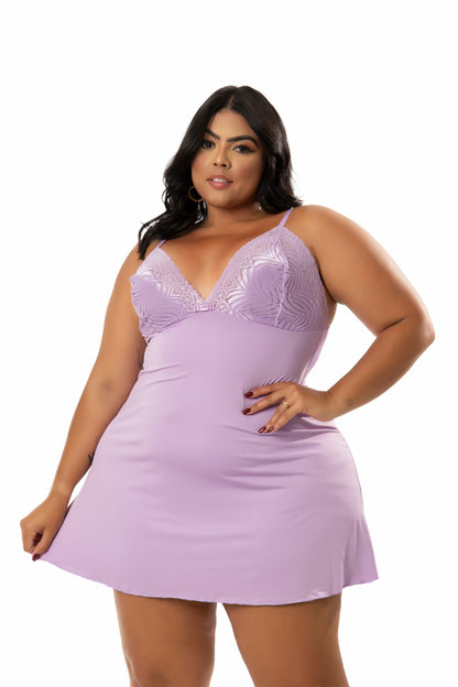 Camisola Plus Size em Branco – Doce Malícia