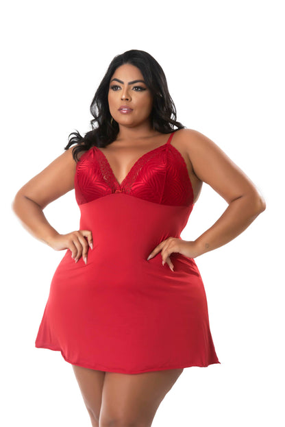 Camisola Plus Size em Branco – Doce Malícia