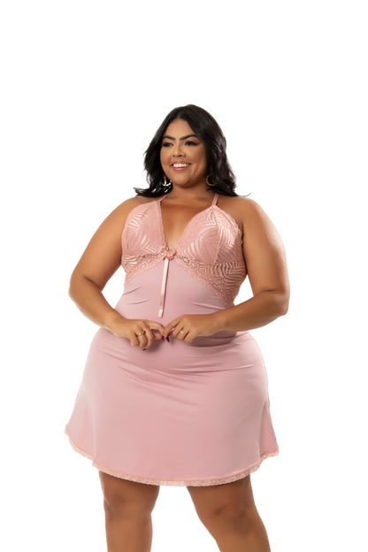 Camisola Plus Size Sexy em Branco – Doce Malícia