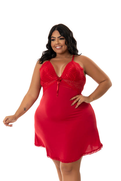 Camisola Plus Size Sexy em Branco – Doce Malícia