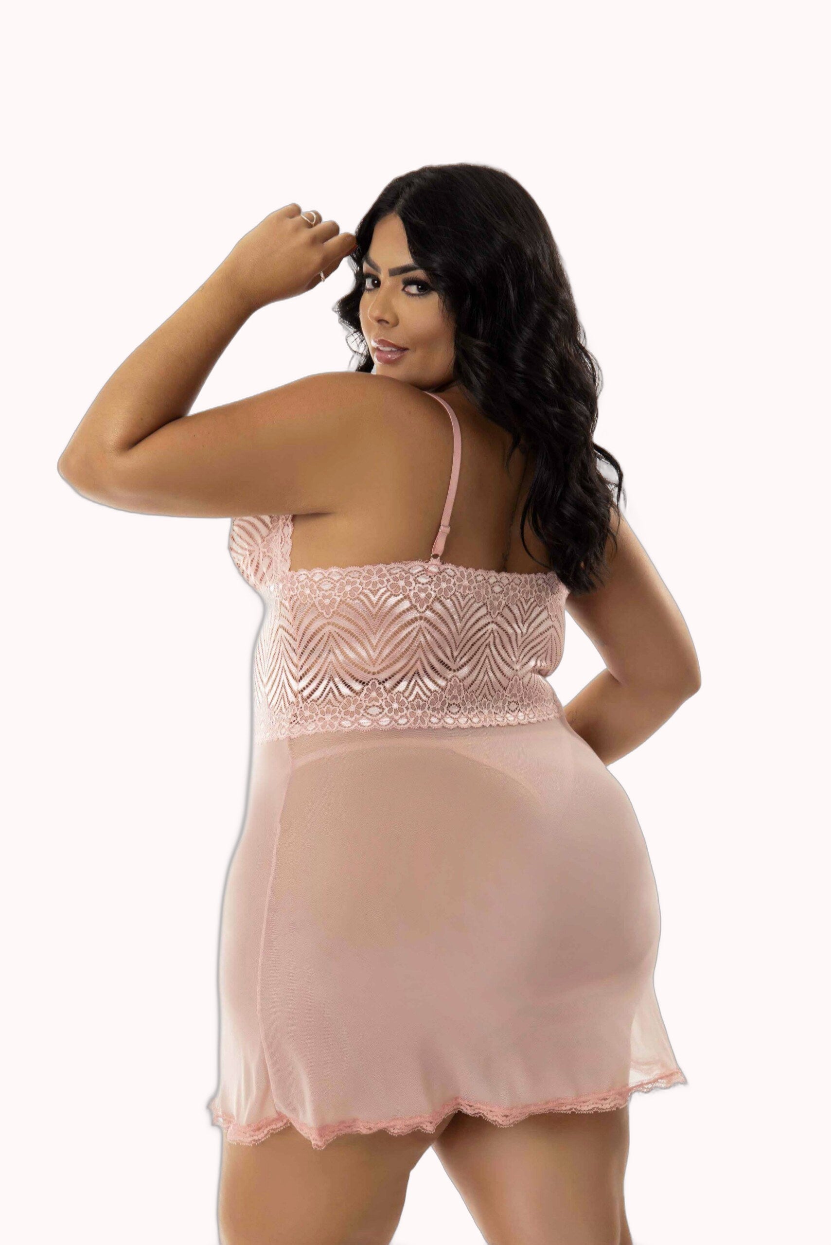 Camisola sexy plus size com calcinha – Doce Malícia