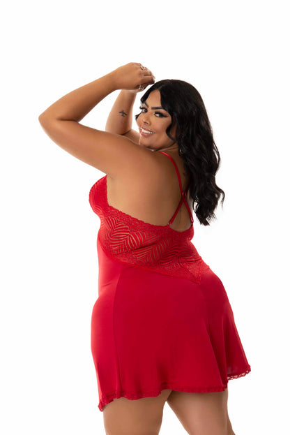 Camisola Plus Size Sexy em Branco – Doce Malícia