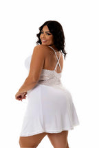 Camisola Plus Size Sexy em Branco – Doce Malícia