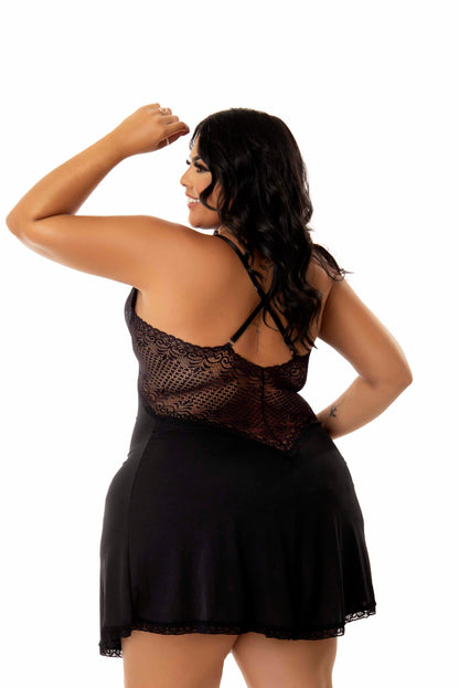 Camisola Plus Size Sexy em Branco – Doce Malícia
