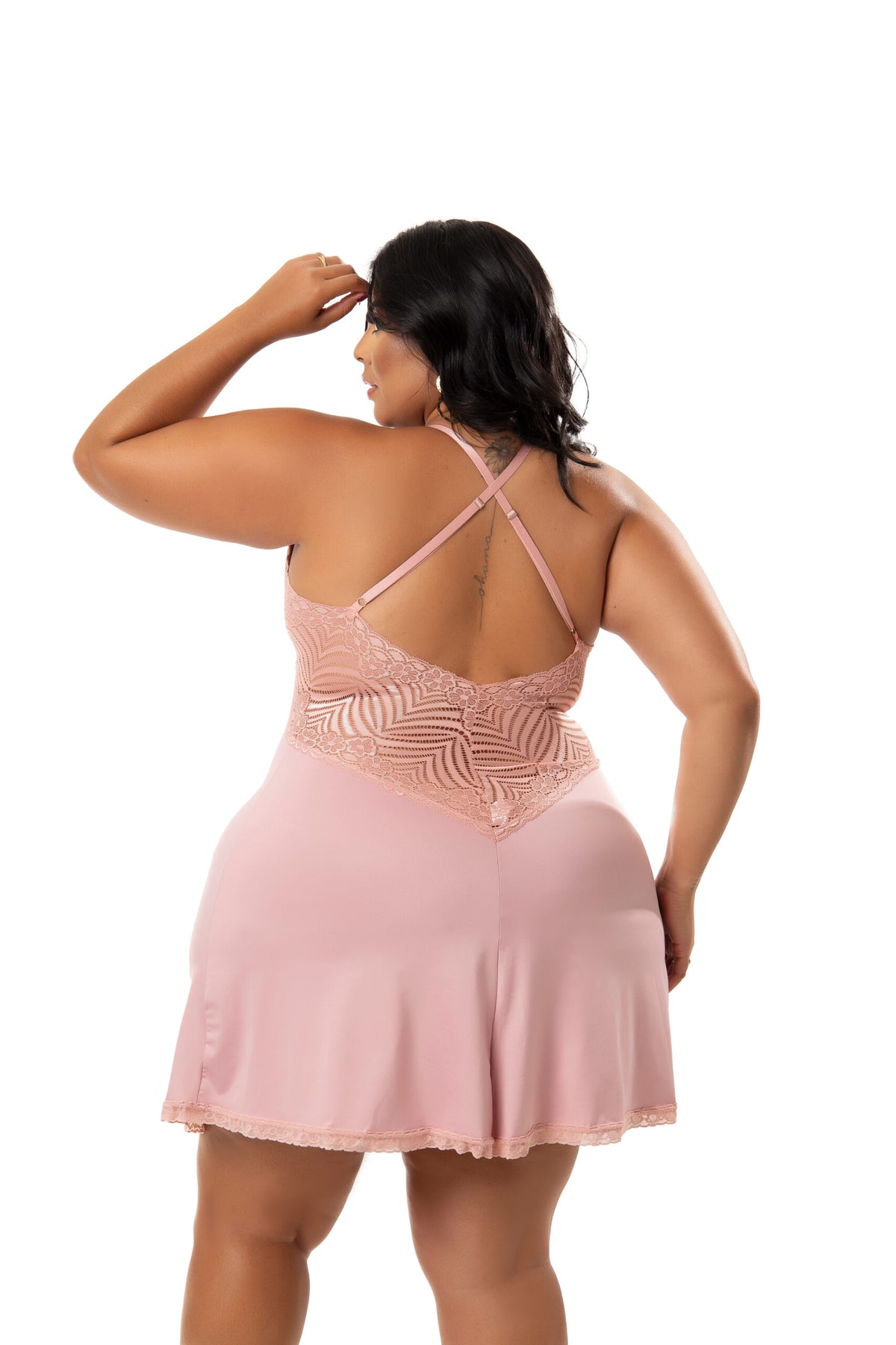 Camisola Plus Size Sexy em Branco – Doce Malícia