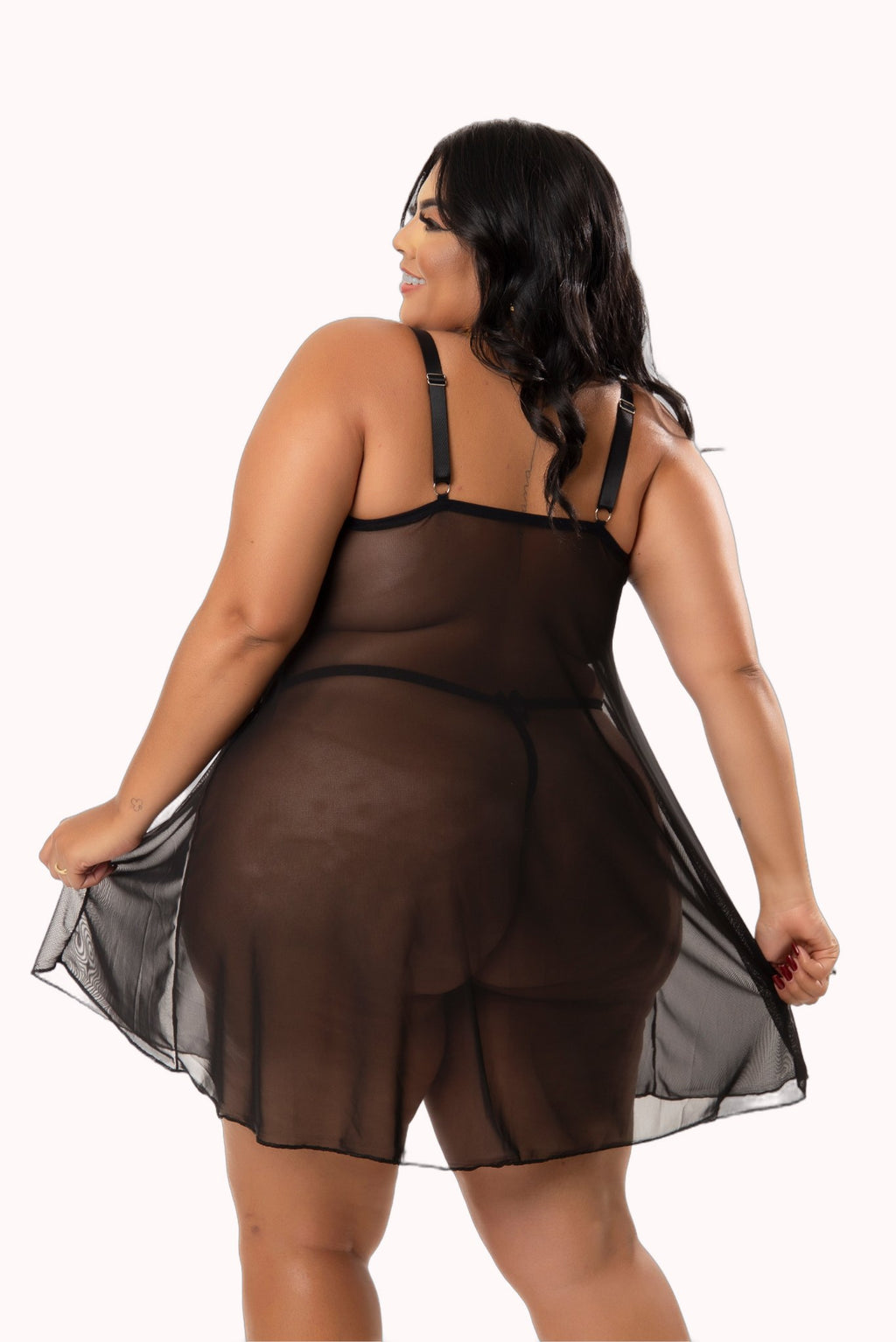 Camisola Sensual em Tule Plus Size – Doce Malícia