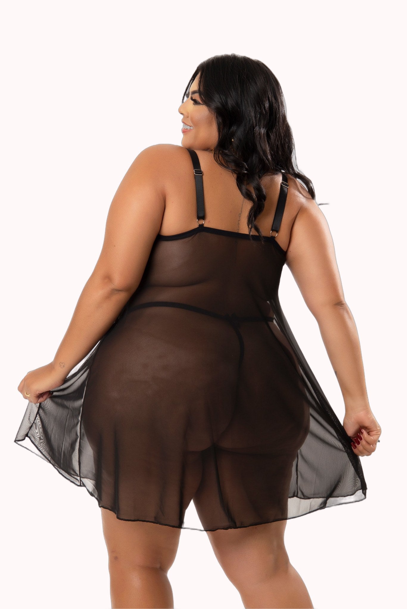 Camisola Sensual em Tule Plus Size – Doce Malícia