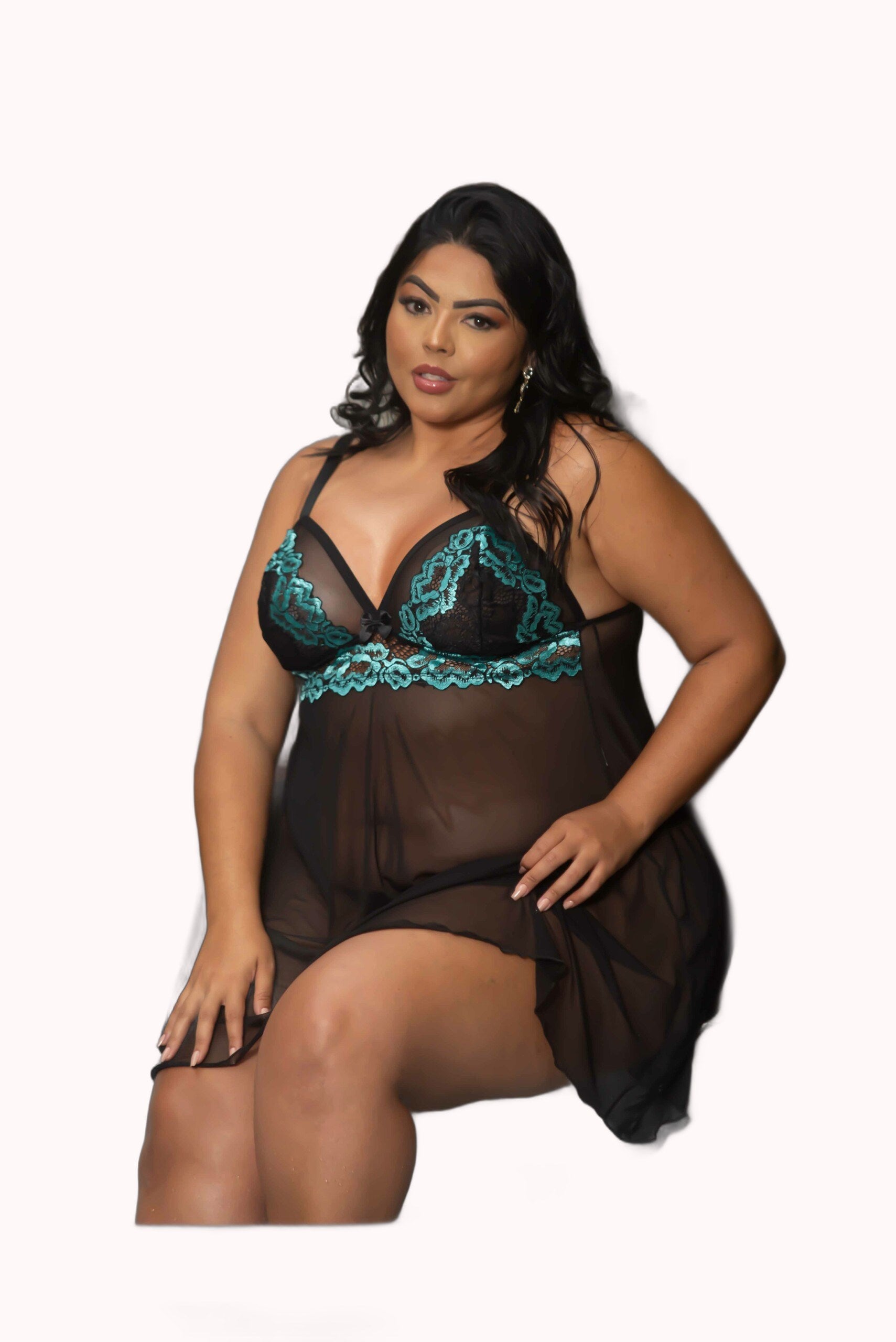 Camisola Sensual em Tule Plus Size – Doce Malícia