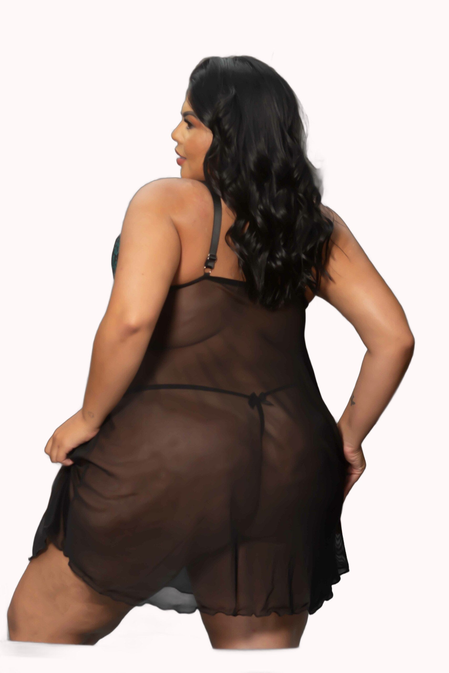 Camisola Sensual em Tule Plus Size – Doce Malícia