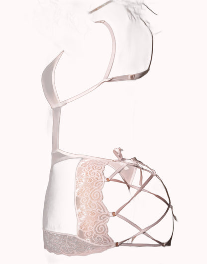 Camisola Sexy de Tule Trançada – Doce Malícia