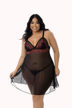Camisola Sensual em Tule Plus Size – Doce Malícia
